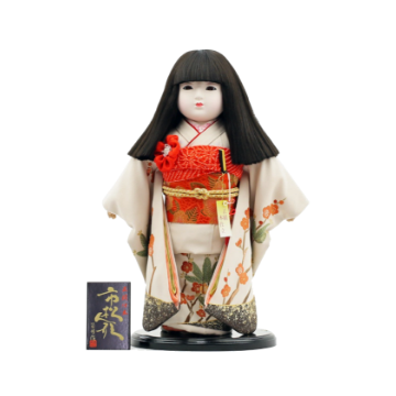 市松人形 <br>雛人形 公司 市松人形13号 正絹本仕立 横幅33cm