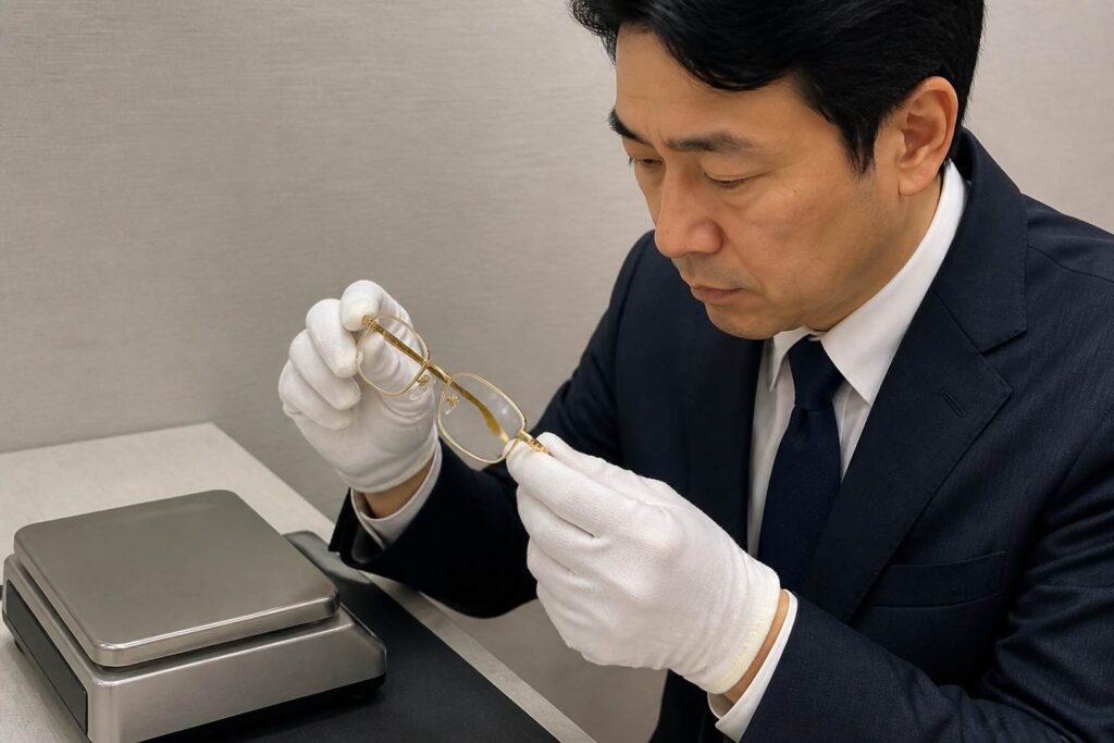 金縁メガネの買取相場は？
