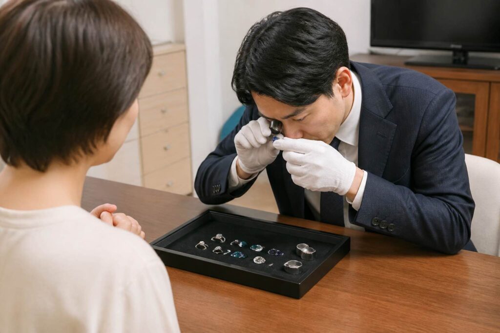 宝石の査定から買取までの流れ