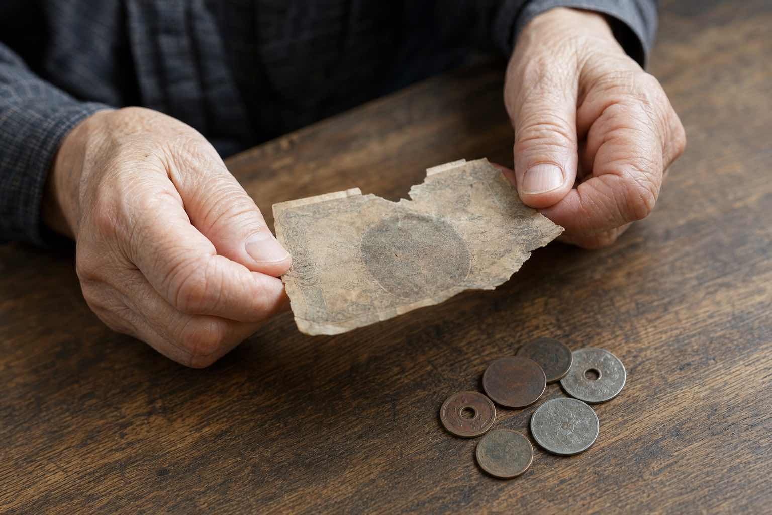 古いお金が破れたり古すぎたりするとき