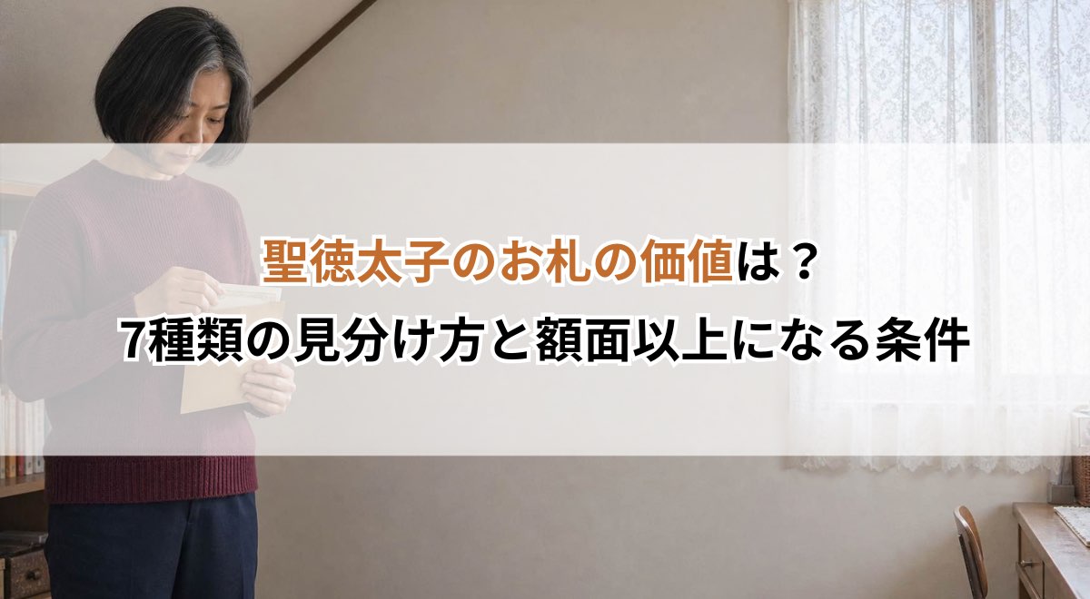 聖徳太子のお札の価値は？7種類の見分け方と額面以上になる条件