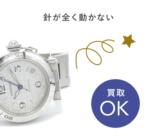 針が全く動かない