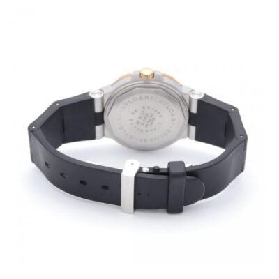 ディアゴノ スクーバ メンズ 腕時計 自動巻き SS K18YG ラバー イエローゴールド シルバー ブラック ブラック文字盤
