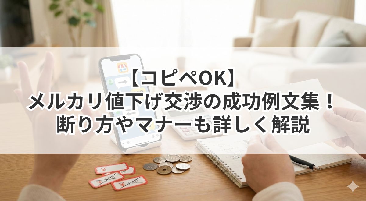 コピペOK】メルカリ値下げ交渉の成功例文集！断り方やマナーも詳しく 