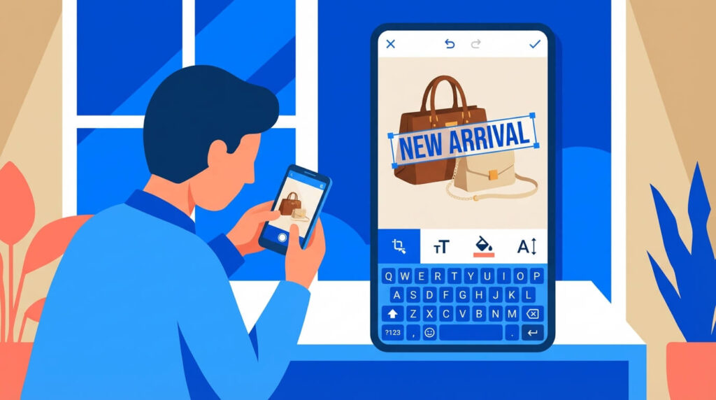 ③ 1枚目の写真に「文字入れ」する
