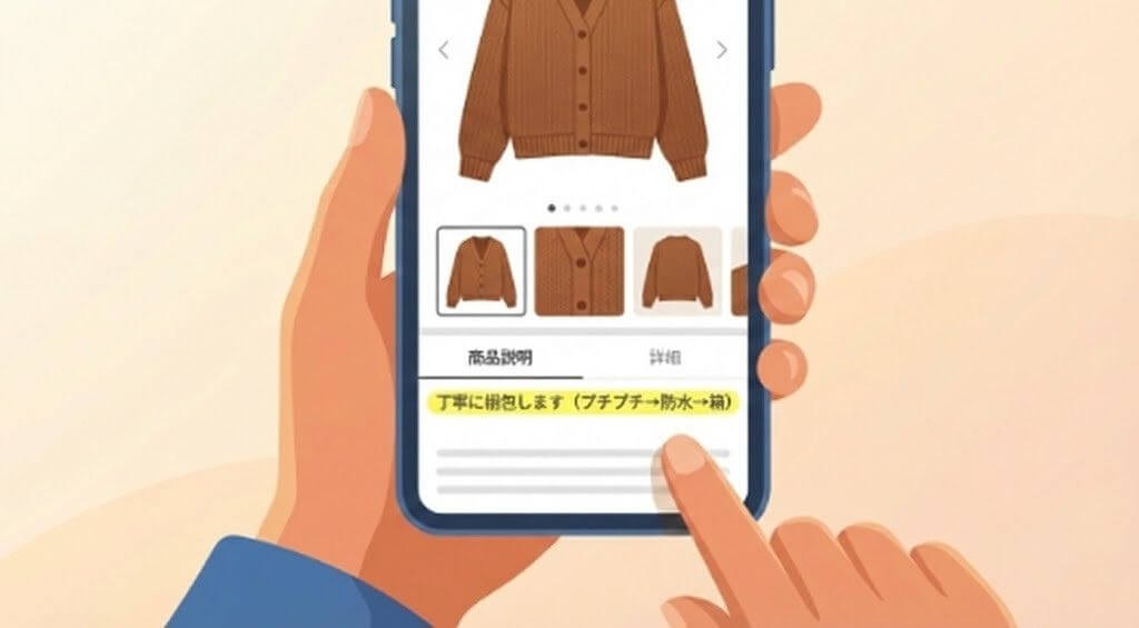 ⑱ 梱包の丁寧さを写真でアピール（緩衝材など）