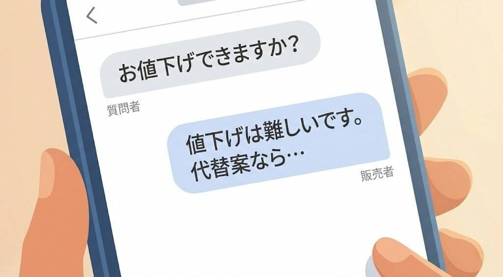 ⑲ 値下げ交渉には代替案を提示して即決を促す