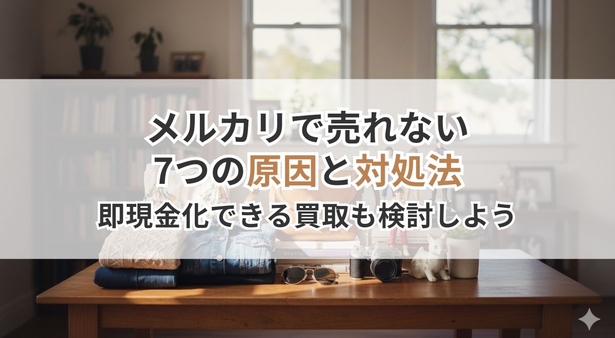 メルカリで売れない原因を解説するサムネイル画像