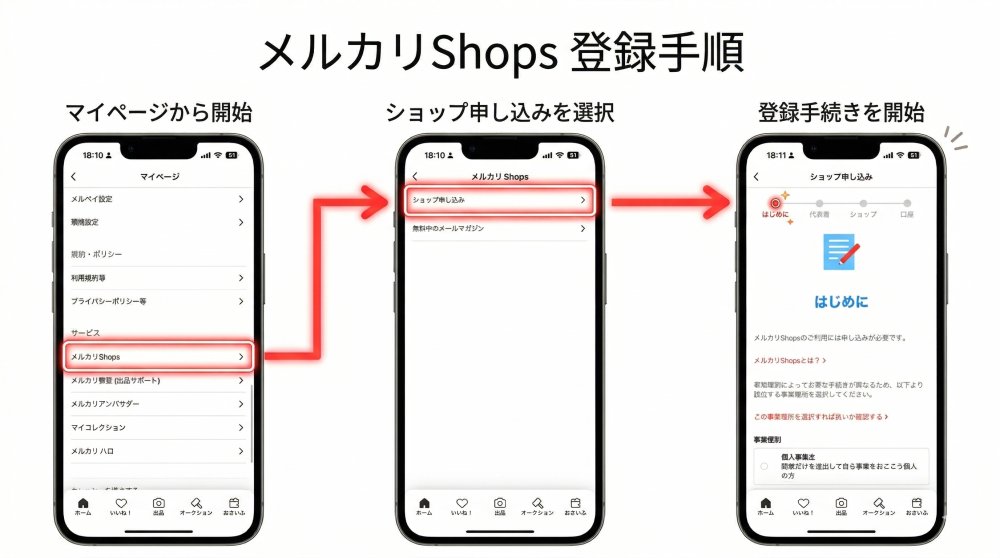 メルカリShops登録手順