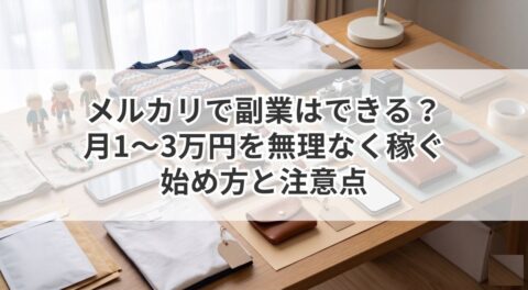 メルカリで副業はできる？月1〜3万円を無理なく稼ぐ始め方と注意点