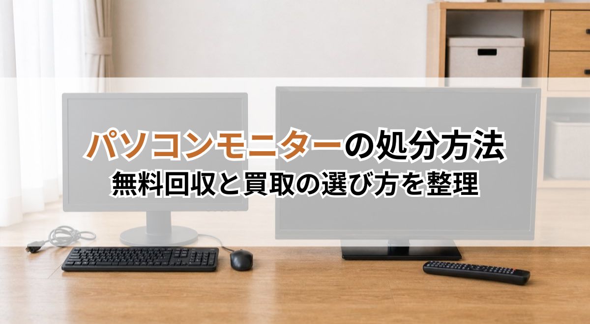 パソコンモニターの処分方法｜無料回収と買取の選び方を整理して解説