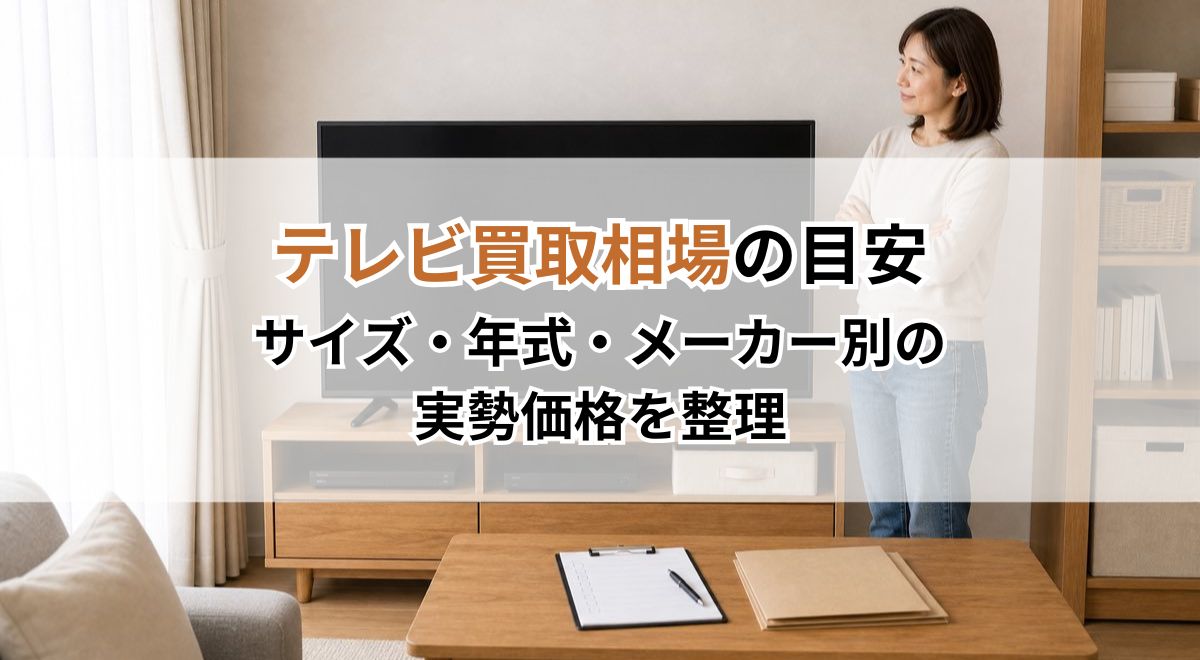 テレビ買取相場の目安｜サイズ・年式・メーカー別の実勢価格を整理