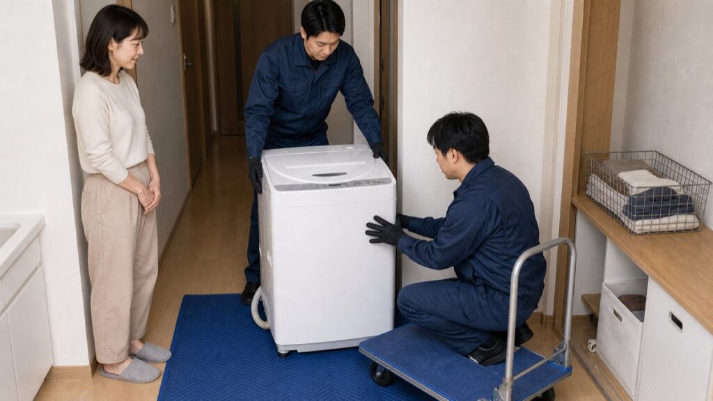 洗濯機の出張買取で重さと運び出しの負担を減らす方法
