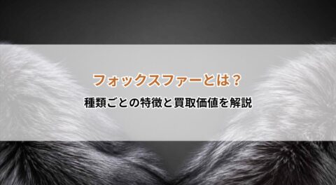 フォックスファーとは?種類ごとの特徴と買取価値を解説