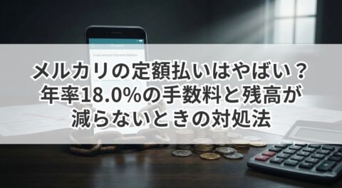 メルカリの定額払いはヤバい?年率18.0%の手数料と残高が減らないときの対処法