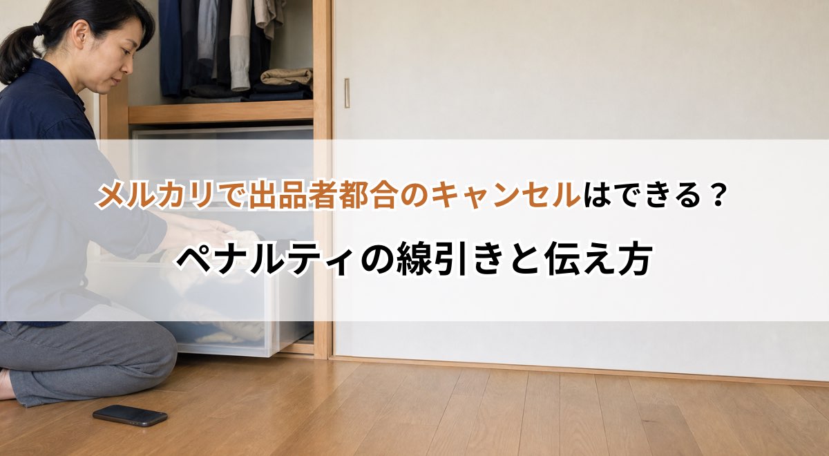 メルカリで出品者都合のキャンセルはできる?ペナルティの線引きと伝え方