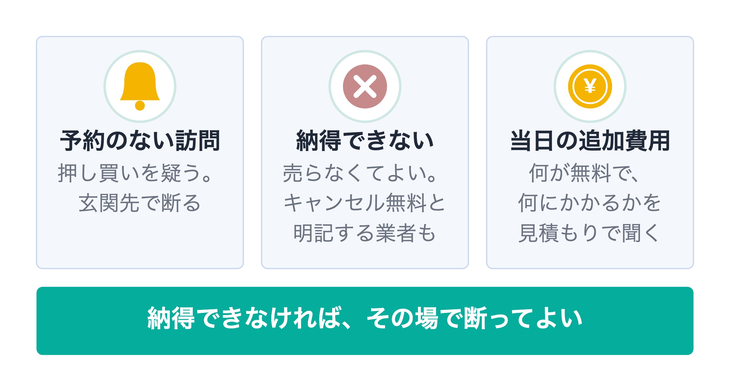 出張買取の注意点
