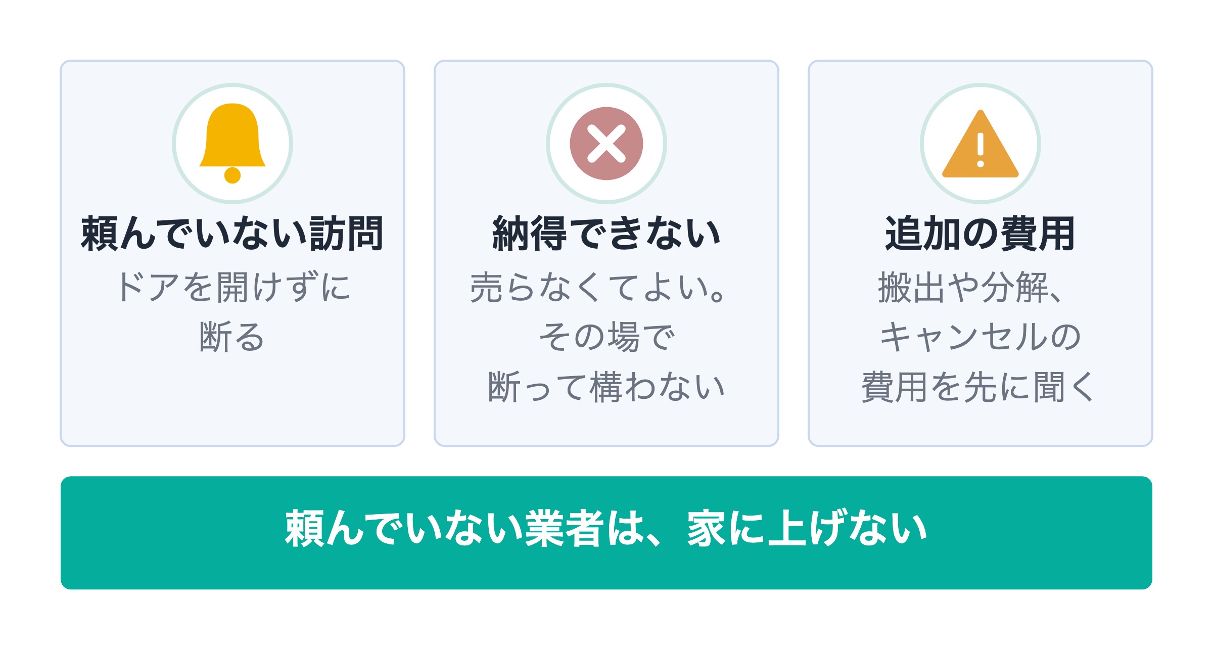 出張買取の注意点