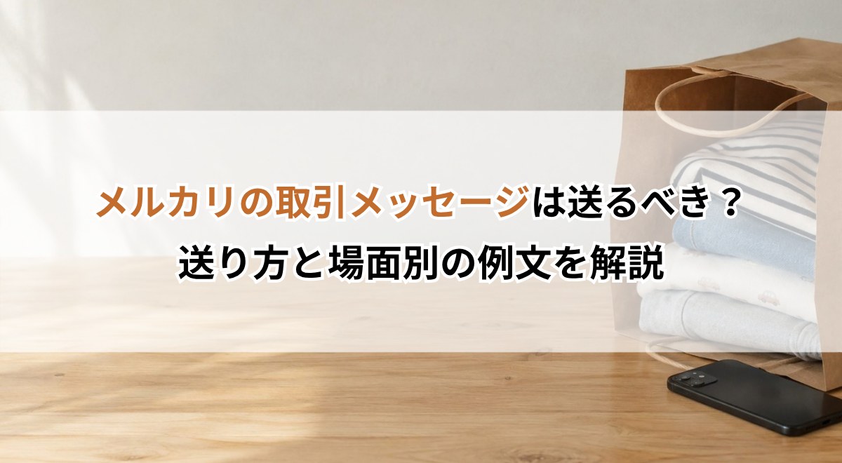 メルカリの取引メッセージは送るべき？送り方と場面別の例文を解説