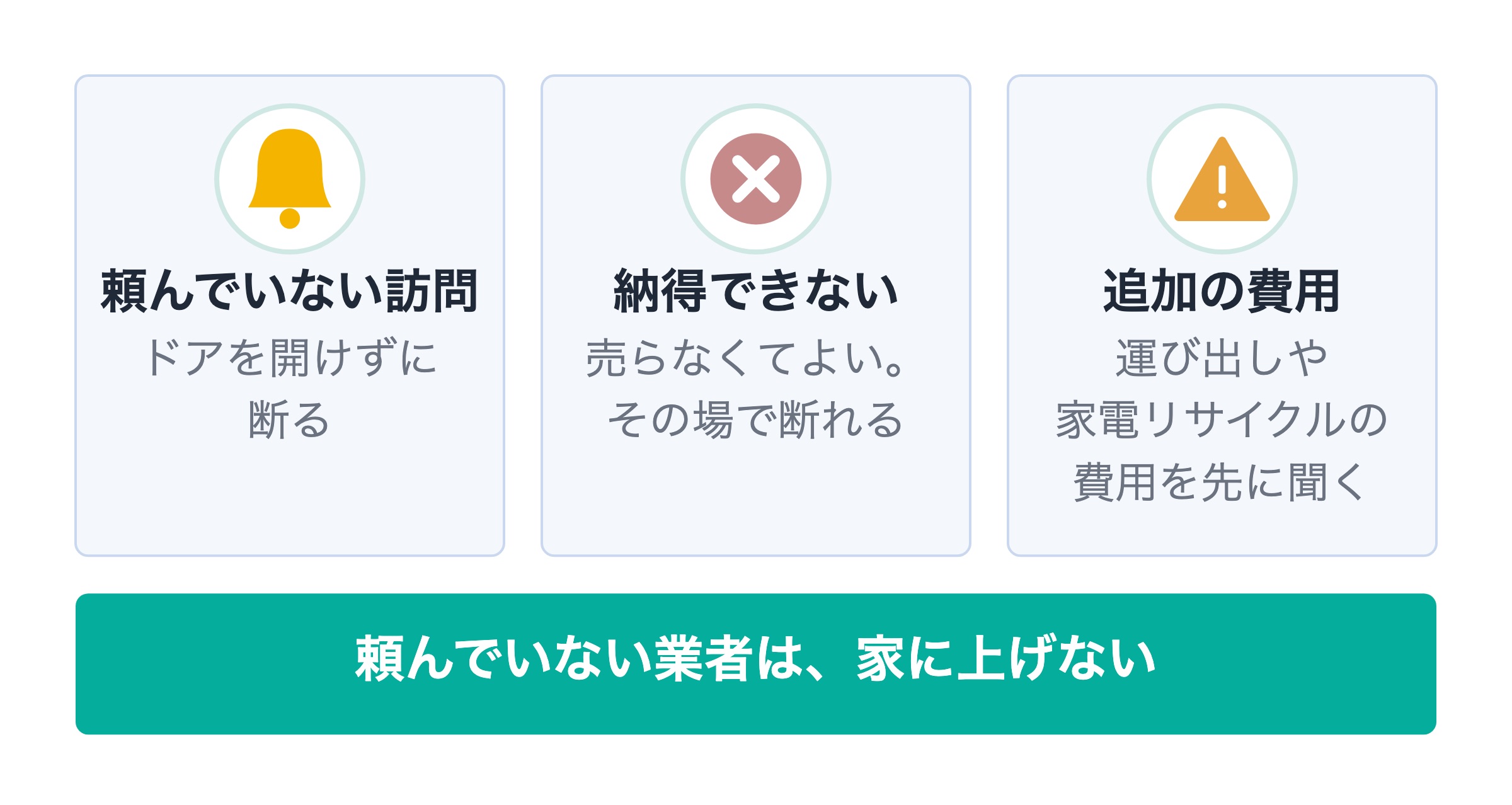 出張買取の注意点